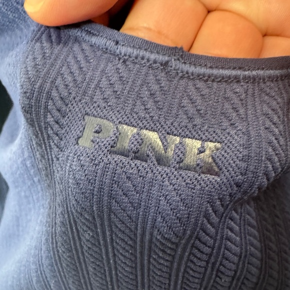 PINK by Victoria's Secret Seamless Long Sleeve Top Navy - Picture 11 of 13